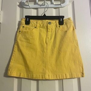 size 12 yellow copper key skirt